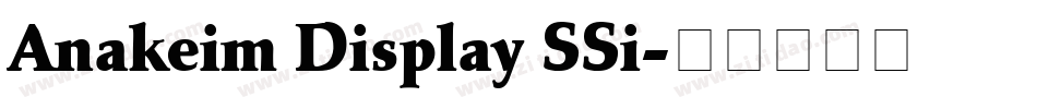 Anakeim Display SSi字体转换